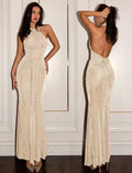 Backless Maxi Dress - Cream