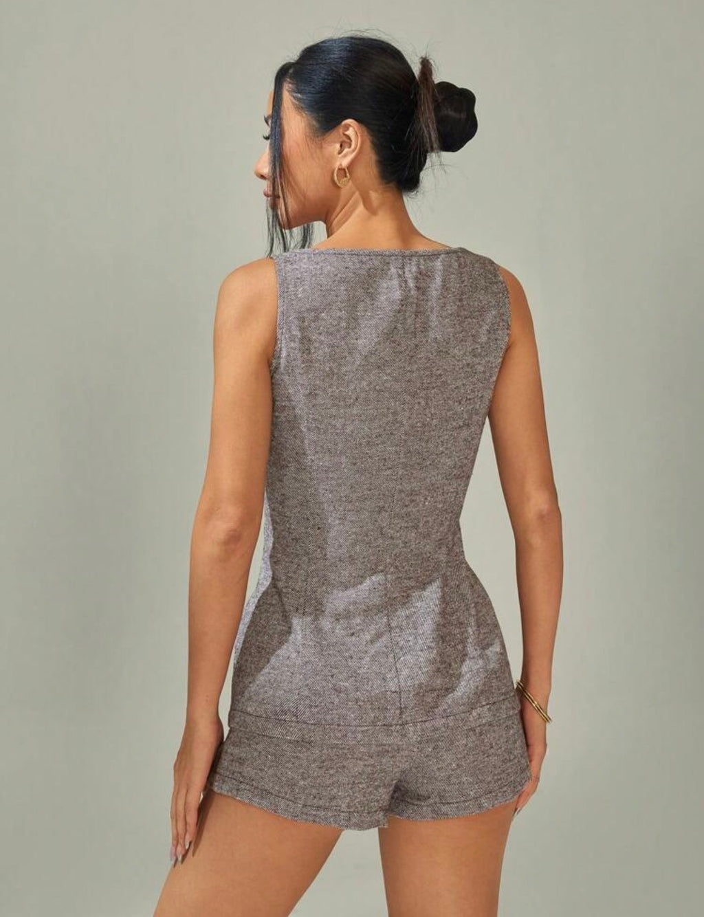 Grey Tailored Romper