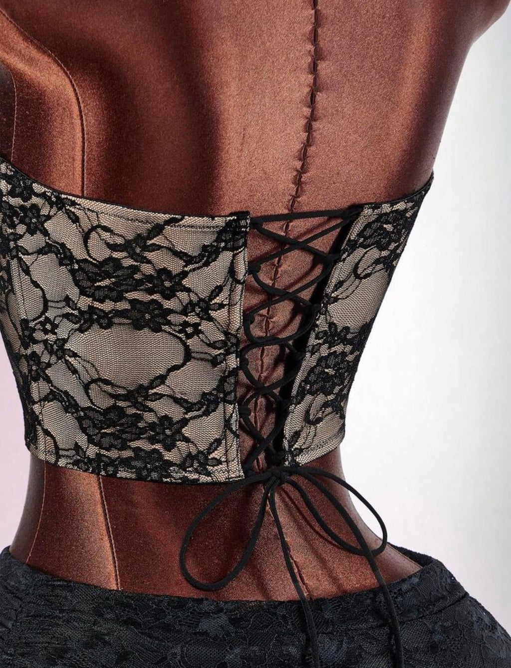 Black Lace Corset Top