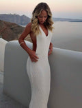 Santorini Open-Back Maxi Dress