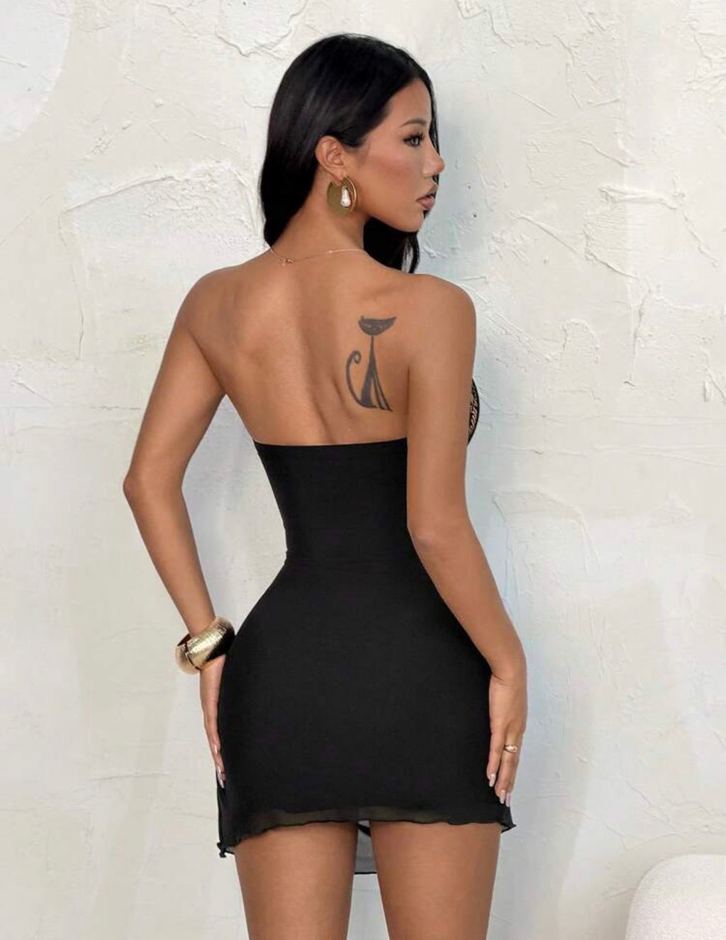Noir Lace Corset Mini Dress