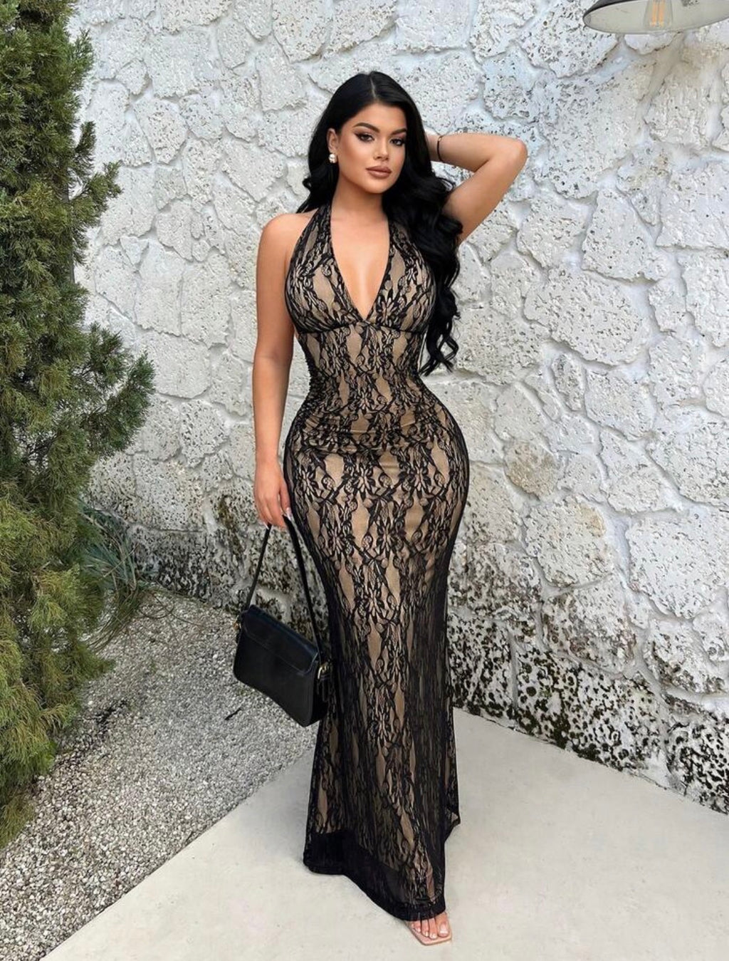 Midnight Lace Mermaid Dress