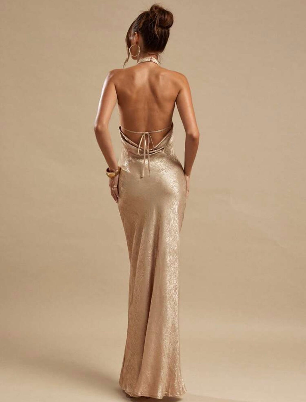 Midnight Luxe Halter Dress