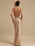 Midnight Luxe Halter Dress