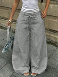 Striped Wide-Leg Pants