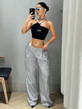 Striped Wide-Leg Trousers