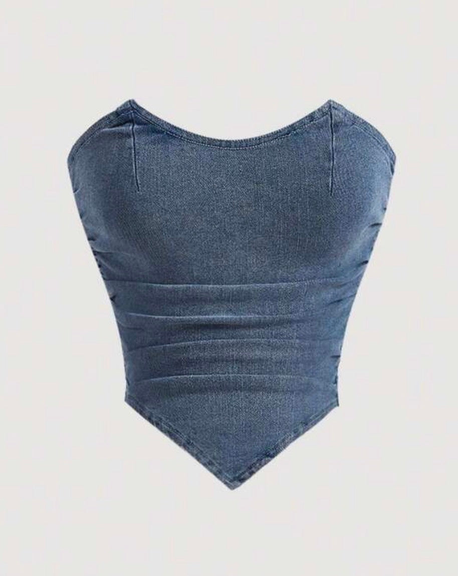 Denim Corset Top